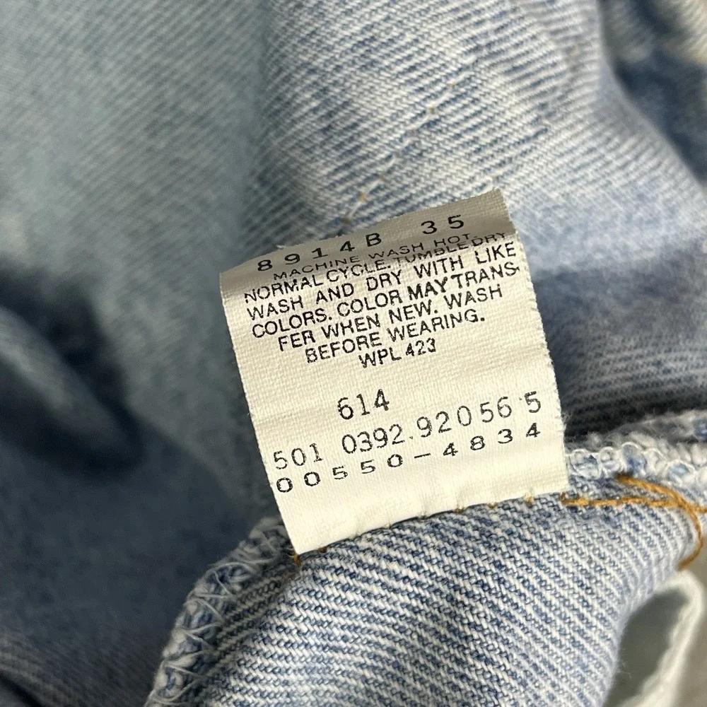 Vintage 90s Levi's 550xx Jeans Denim Men's‎ 36x30 Light Wash USA Made Zip